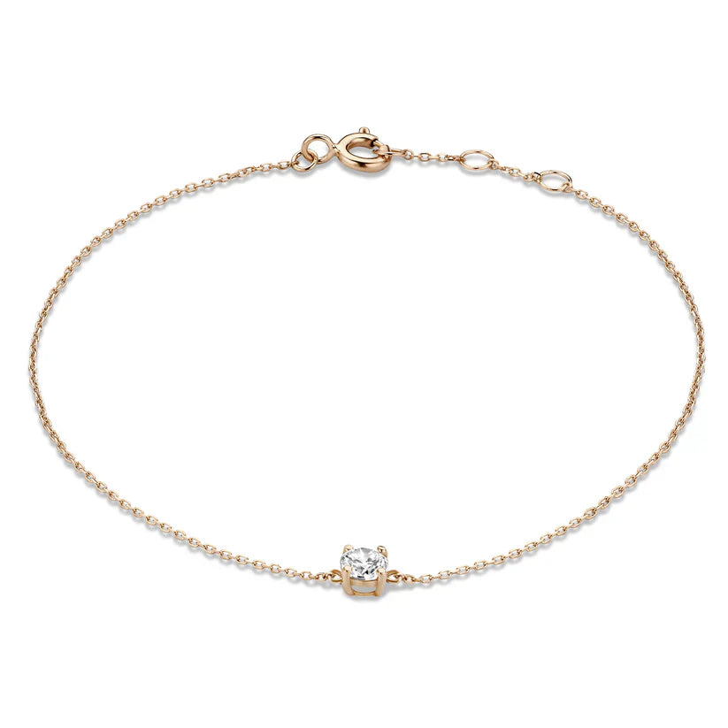 Cléa Moissanite Stone Bracelet | Gold Maya Henry Jewelry