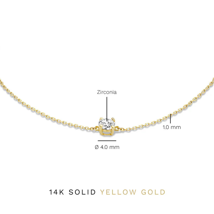 Cléa Moissanite Stone Bracelet | Gold Maya Henry Jewelry