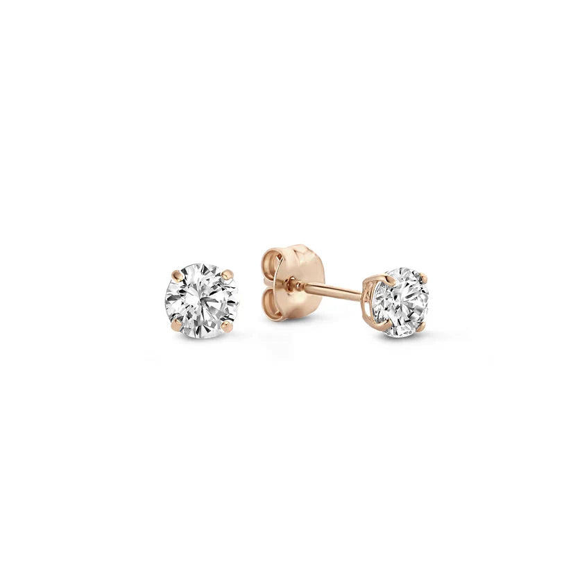Larmes de Lune Stone Stud Earrings | Gold Maya Henry Jewelry