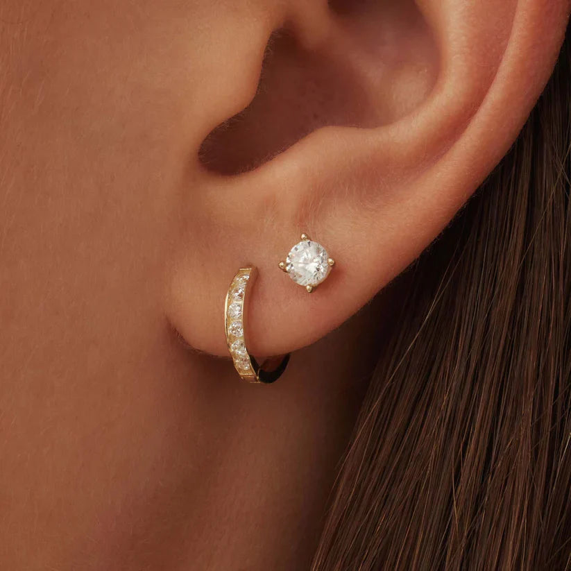 Dara Brillane Stone Earrings Set | Gold Maya Henry Jewelry