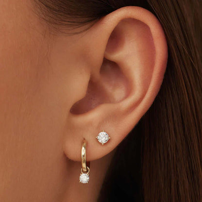 Larmes de Lune Stone Earrings Set | Gold Maya Henry Jewelry