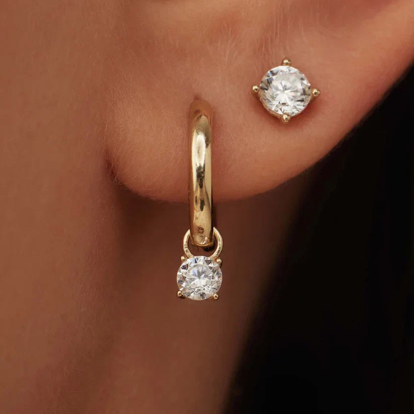 Larmes de Lune Stone Earrings Set | Gold Maya Henry Jewelry