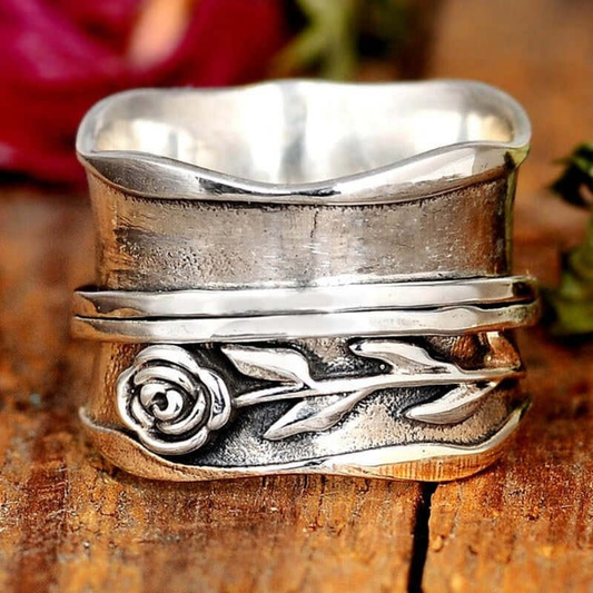 Vintage Silver Flower Ring Maya Henry Jewelry