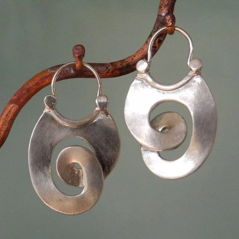 Vintage Irregular Silver Earrings Maya Henry Jewelry