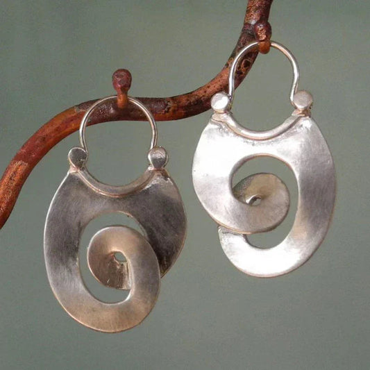 Antique Irregular Form Earrings | White Gold Maya Henry Jewelry