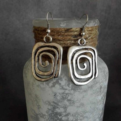 Vintage Spiral Silver Earrings Maya Henry Jewelry