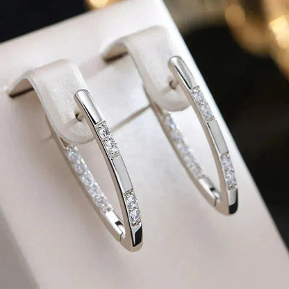 Sophisticated Earrings with Zirconia Stones Maya Henry Jewelry