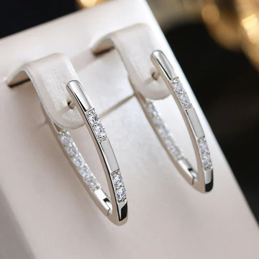 Exquisite Zirconia Earrings | White Gold Maya Henry Jewelry