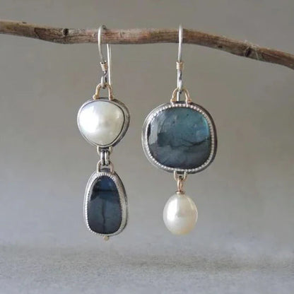 Celestial Vintage Earrings | White Gold Maya Henry Jewelry