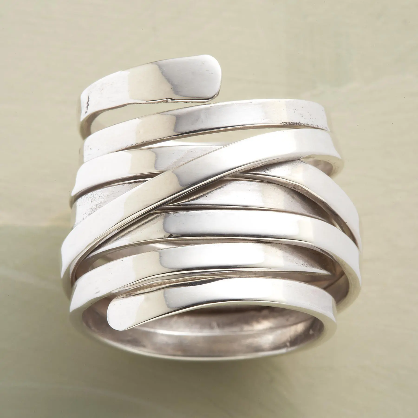 Bliss - Vintage Thick Layer Silver Ring Maya Henry Jewelry