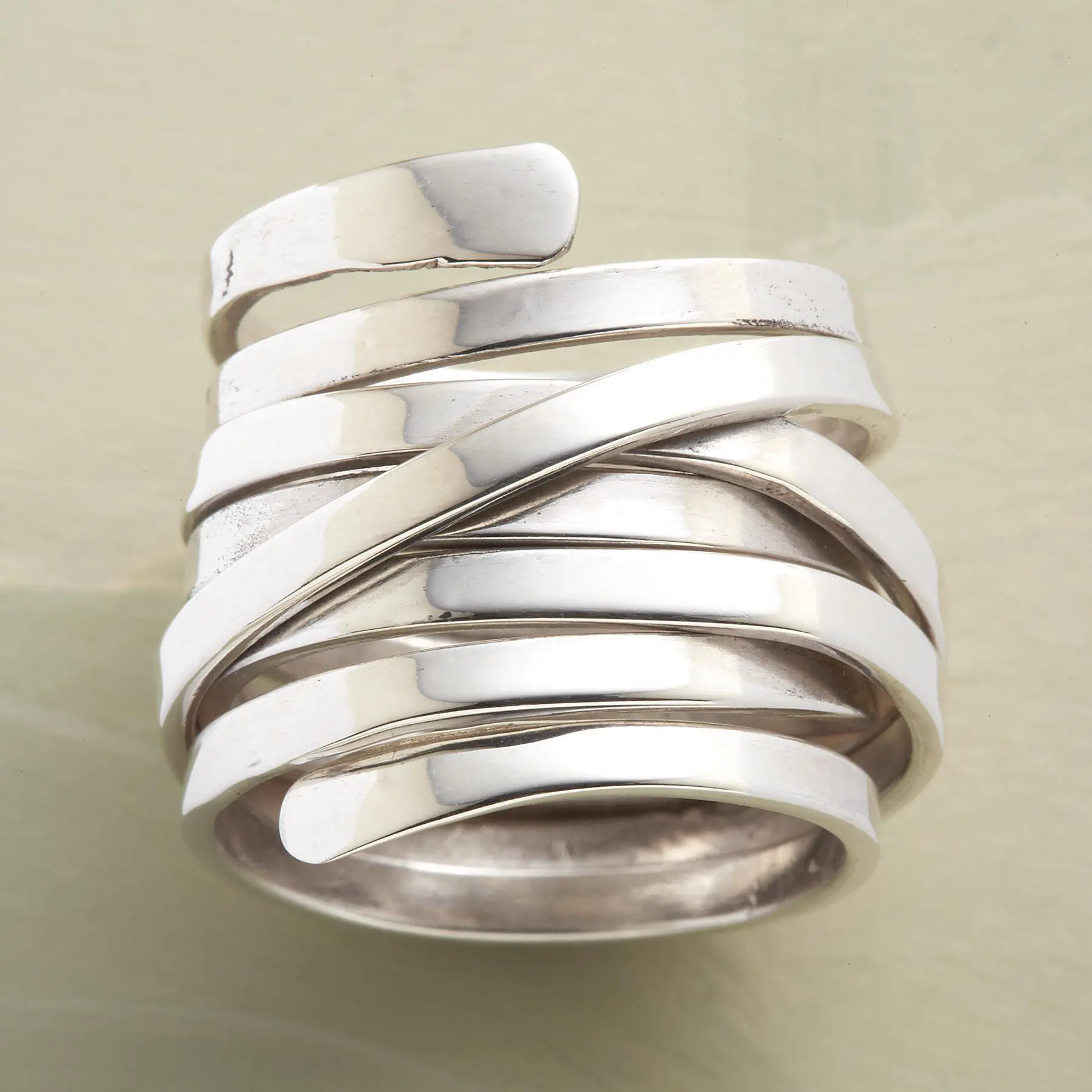 Bliss - Vintage Thick Layer Silver Ring Maya Henry Jewelry