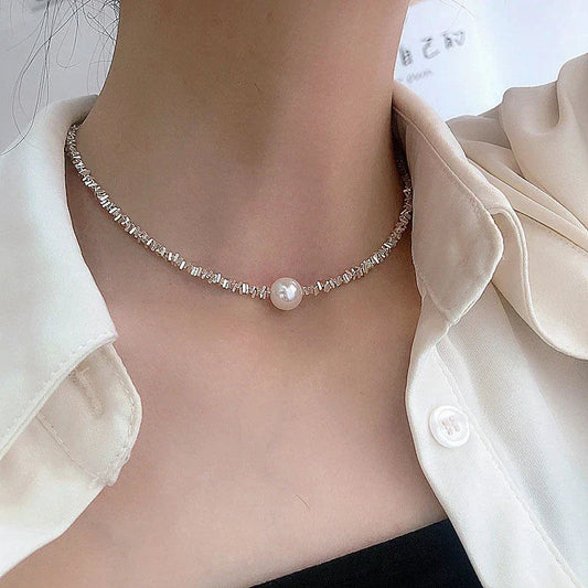 Radiant Pearl Necklace | White Gold Maya Henry Jewelry