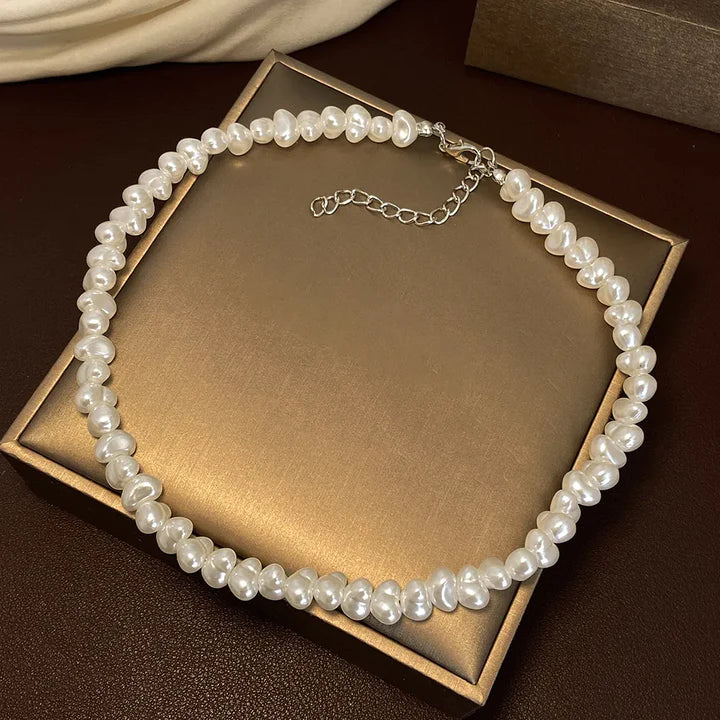 Halo Pearl Necklace | White Gold Maya Henry Jewelry