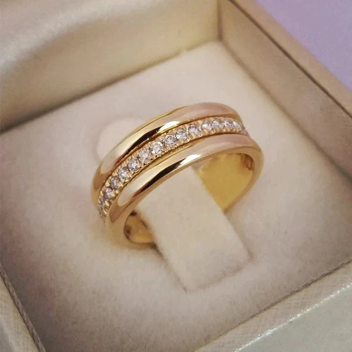 Vintage Zirconia Inlaid Ring Maya Henry Jewelry