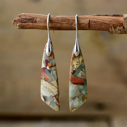 Antique Nature Stone Earrings | Gold Maya Henry Jewelry