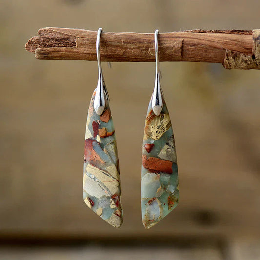 Antique Nature Stone Earrings | Gold Maya Henry Jewelry