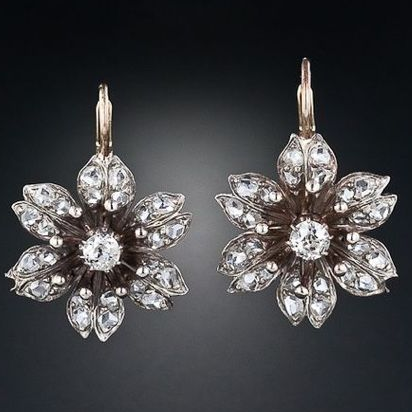 Vintage Crystal Flower Earrings Maya Henry Jewelry