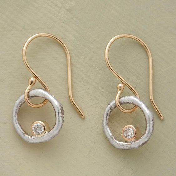 Retro Gold & Silver Earrings Maya Henry Jewelry