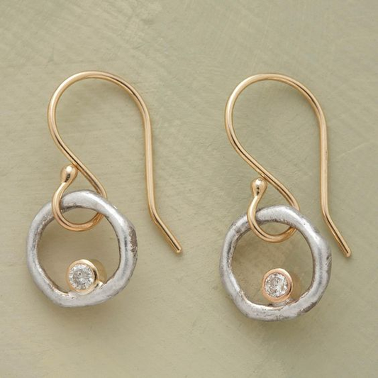 Retro Gold & Silver Earrings Maya Henry Jewelry