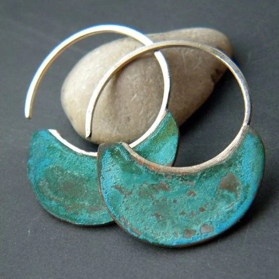 Vintage Worn Turquoise Earrings Maya Henry Jewelry