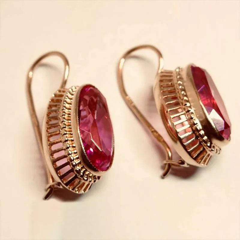 Vintage Black Stone Earrings | Gold Maya Henry Jewelry