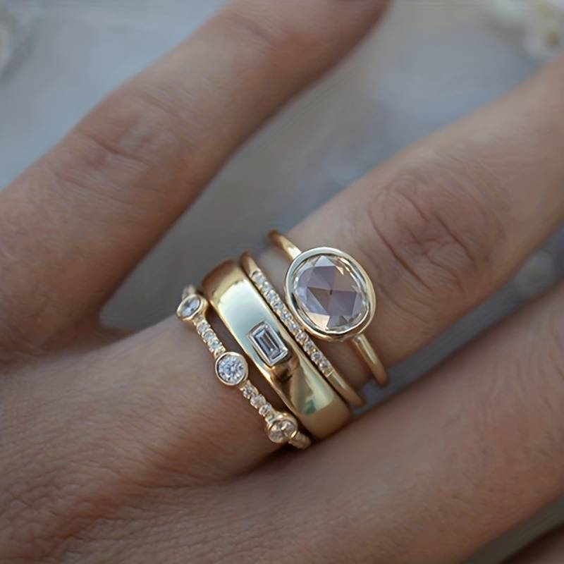 Lily - Vintage Gold Ring Set Maya Henry Jewelry