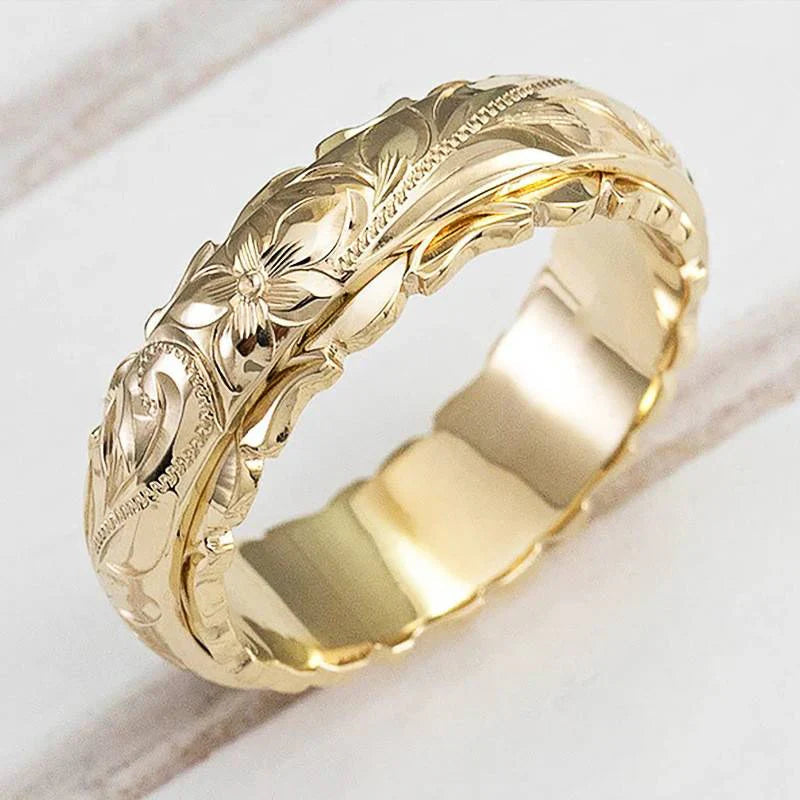 Antique Gold Flower Ring | Gold Maya Henry Jewelry