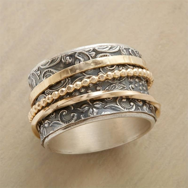 Vintage Gold & Silver Antique Ring Maya Henry Jewelry