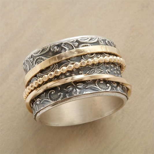 Radiance - Vintage Gold & Silver Ring Maya Henry Jewelry
