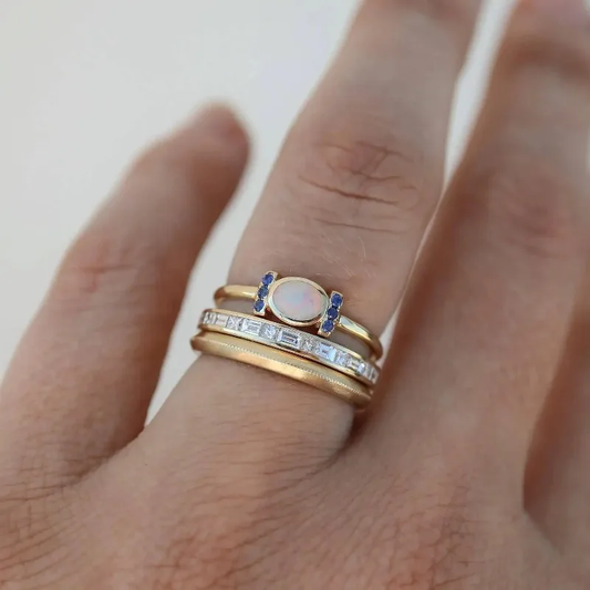 Oprah - Vintage Golden Opal Ring Set Maya Henry Jewelry