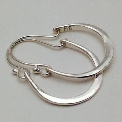 Lunar Halo Hoop Earrings | White Gold Maya Henry Jewelry