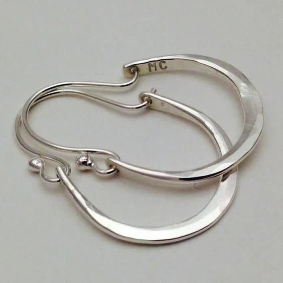 Lunar Halo Hoop Earrings | White Gold Maya Henry Jewelry