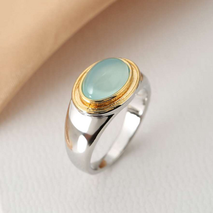 Gabi - Vintage Green Moonstone Ring Maya Henry Jewelry