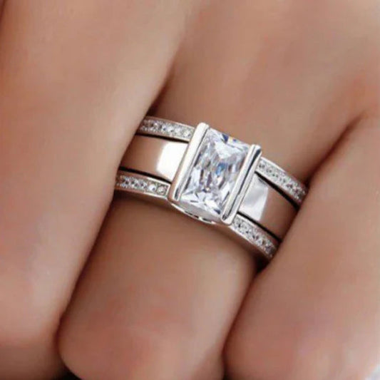 Antique Inlaid Glass Ring | White Gold Maya Henry Jewelry
