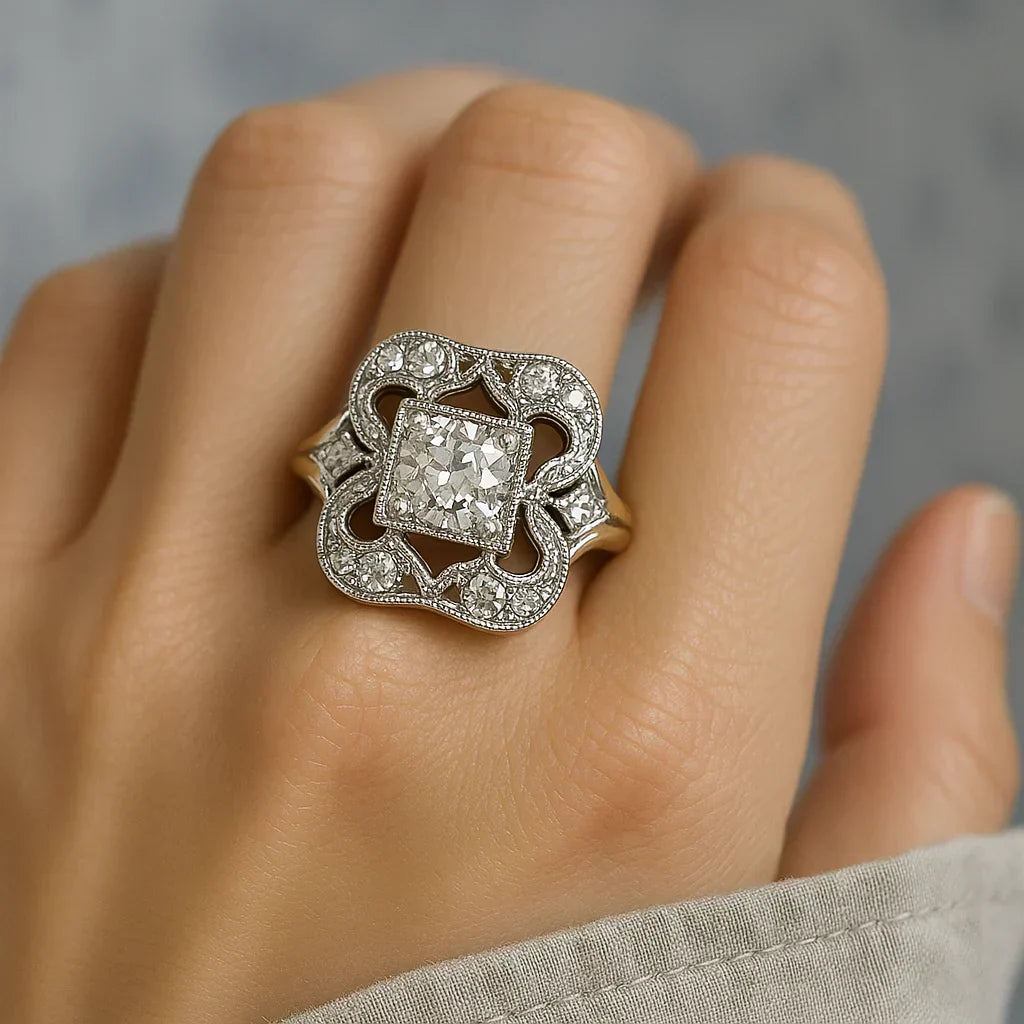 Vintage Zirconia Gold Ring Maya Henry Jewelry