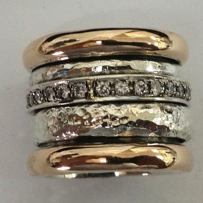 Thick Vintage Ring in Gold and Silver Maya Henry Jewelry