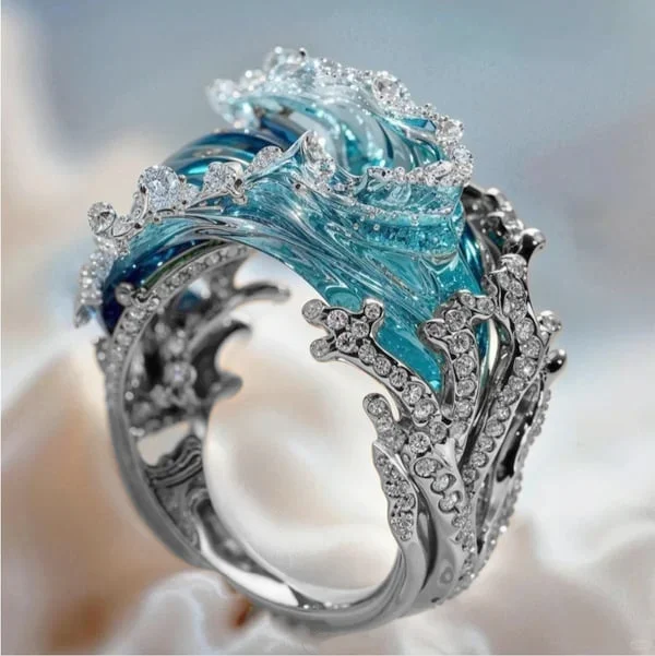 Ocean's Embrace Ring: Timeless Elegance Maya Henry Jewelry