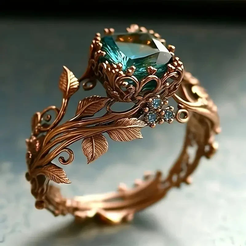 Forestlight Crystal Ring | Rose Gold Maya Henry Jewelry