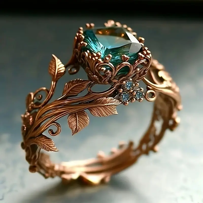 Nature Green Crystal Ring Maya Henry Jewelry