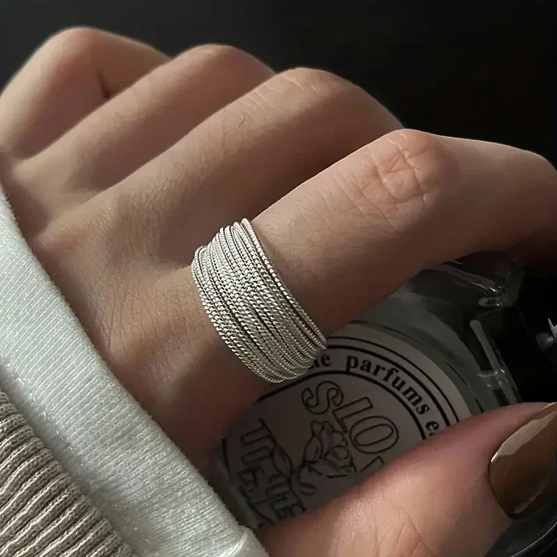 Moonveil Layers Ring | White Gold Maya Henry Jewelry