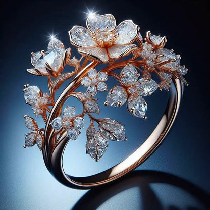 Bright Radiant Bloom Ring | Rose Gold Maya Henry Jewelry