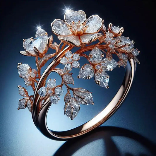 Bright Radiant Bloom Ring | Rose Gold Maya Henry Jewelry