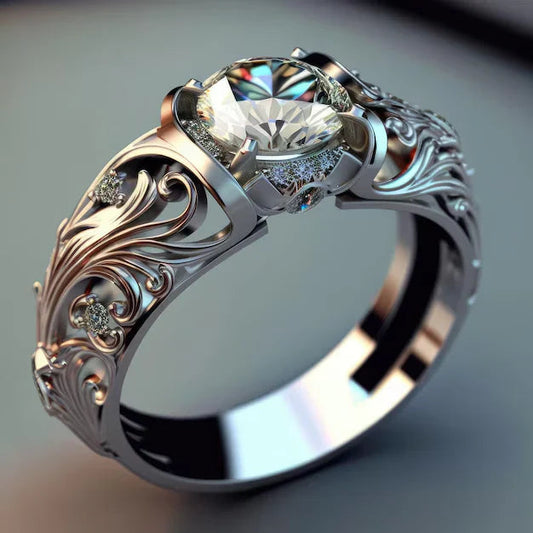 Exquisite Crystal Ring | White Gold Maya Henry Jewelry