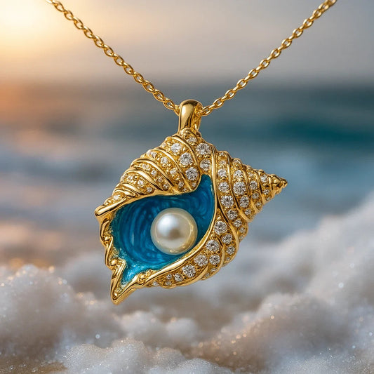 Radiant Pearl Seashell Necklace | Gold Maya Henry Jewelry