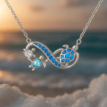 Twin Silver Turtle Necklace | White Gold Maya Henry Jewelry