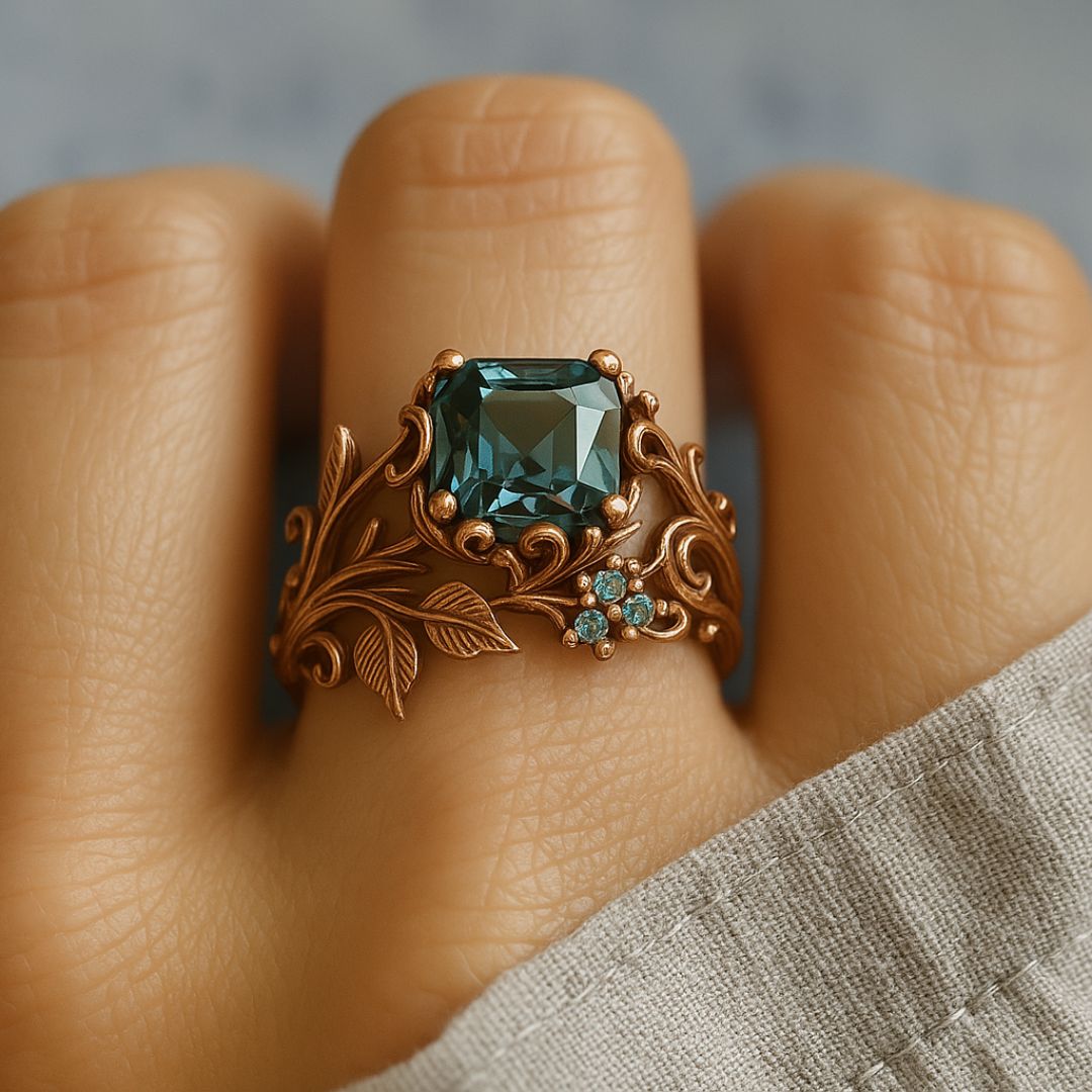 Nature Green Crystal Ring Maya Henry Jewelry