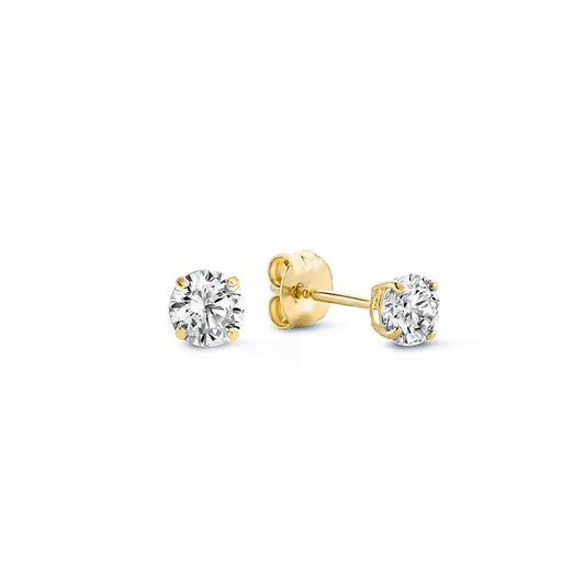 Larmes de Lune Stone Stud Earrings | Gold Maya Henry Jewelry