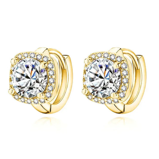 Nadine square earrings - Gold Maya Henry Jewelry