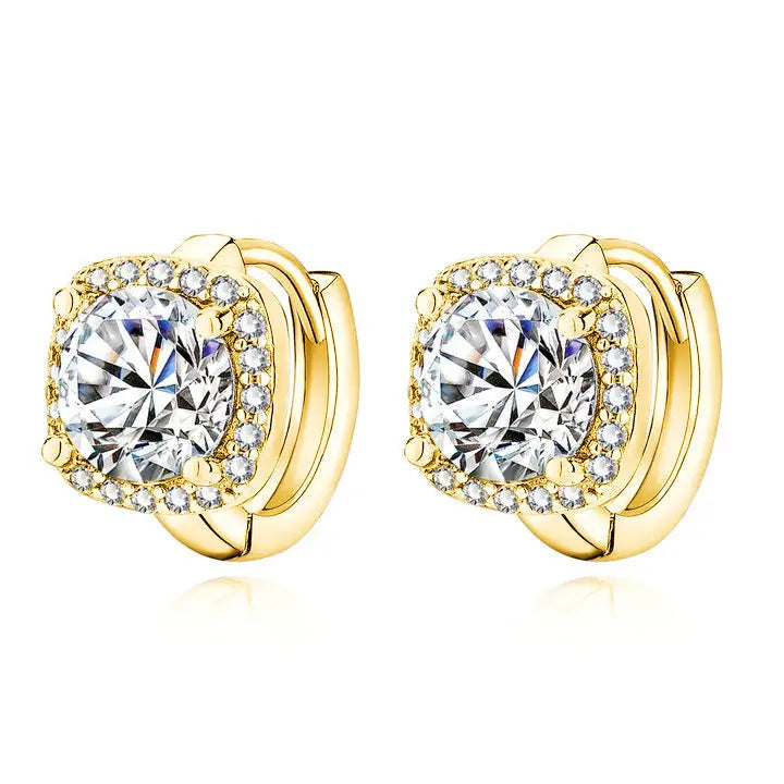 Nadine square earrings | Gold Maya Henry Jewelry