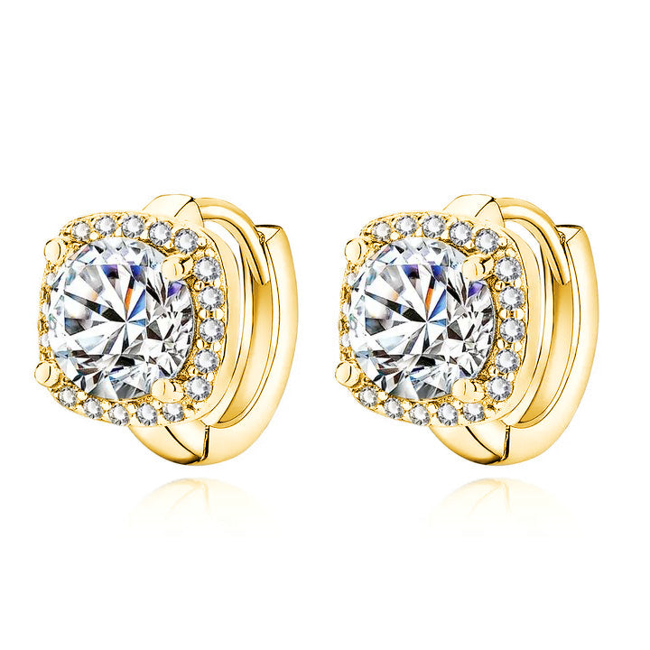 Nadine square earrings | White Gold Maya Henry Jewelry